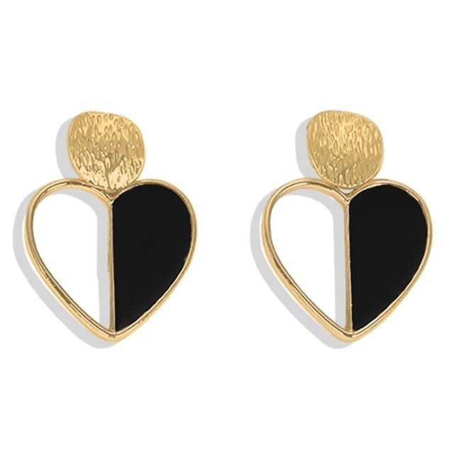 Miwens Za 2019 All Black Color Metal Crystal Acrylic Drop Earrings Lady Girls Handmade Party Statement Jewelry Accessories A568