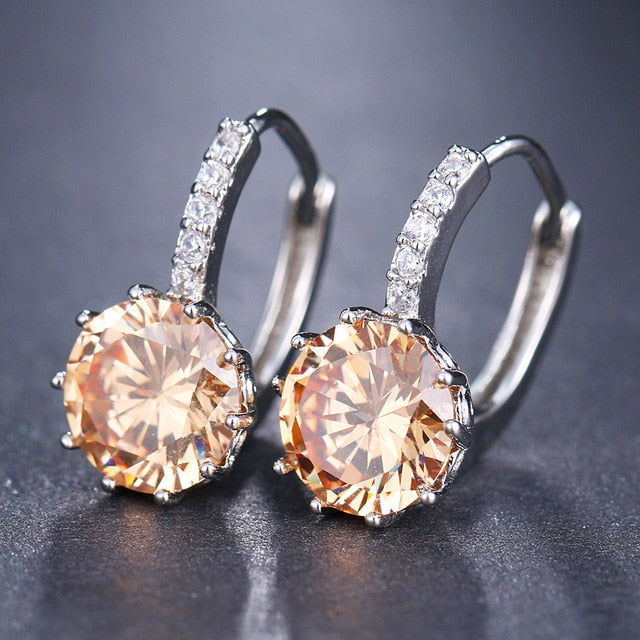 EMMAYA Fashion 10 Colors AAA CZ Element Stud Earrings For Women Wholesale Chea Factory Price