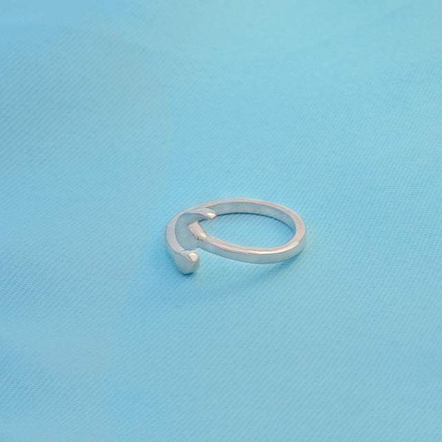 Semicolon Rings Girl's Adjustable Silver Fashion Women Ring Mental Health Elegant Gifts Ring Inspirational New Style Jewelry