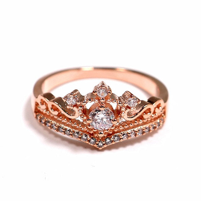 Party gifts's Choice Zircon Crown Ring Alloy Handmade Rings Wholesale Women's Rings